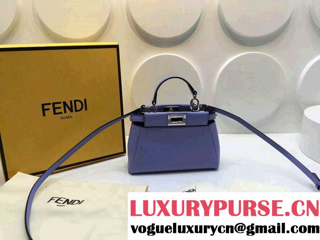 Fendi Peekaboo So Micro Tote Bag Lilas 2015