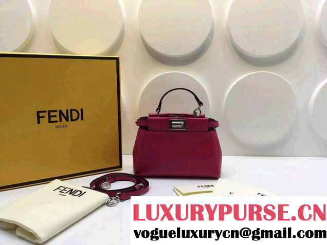 Fendi Peekaboo So Micro Tote Bag Peach 2015