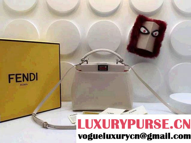 Fendi Peekaboo Mini Bag White