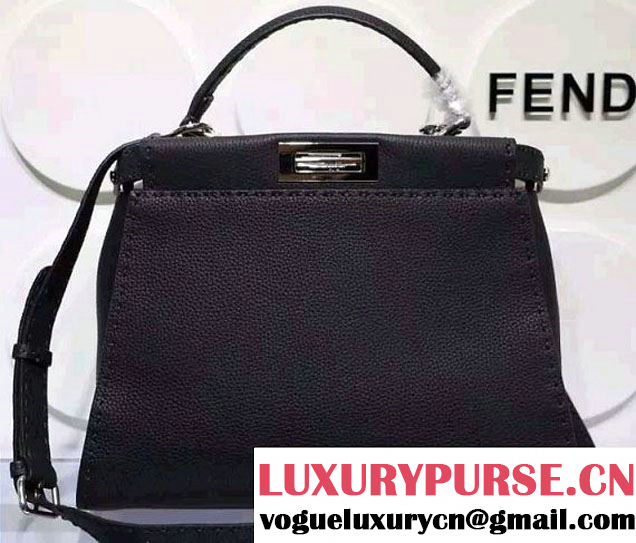 Fendi Togo Leather Peekaboo Bag Black 2015/2016