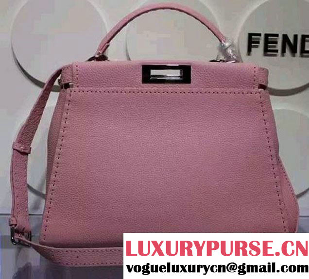 Fendi Togo Leather Peekaboo Bag Pink 2015/2016