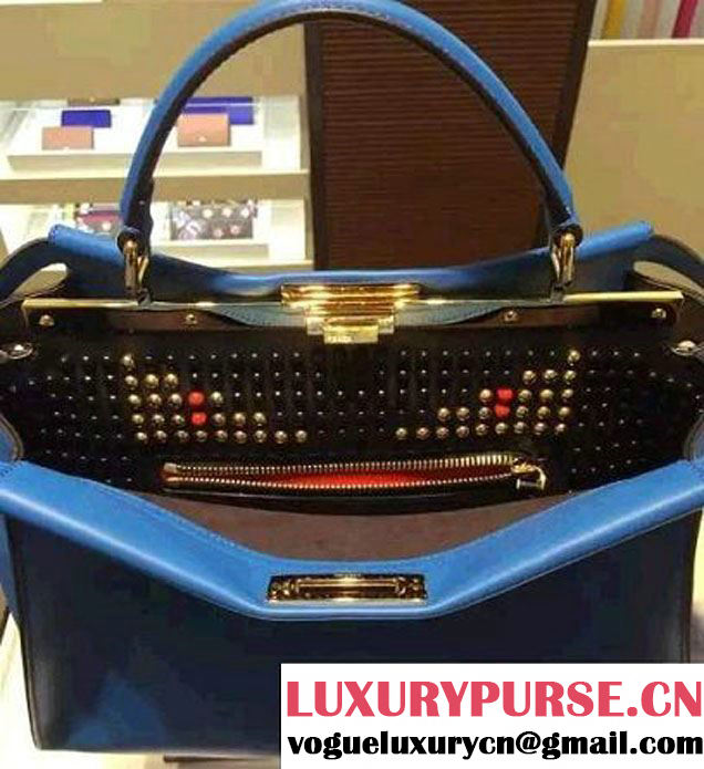 Fendi Studs Monster Peekaboo Bag Blue 2015/2016