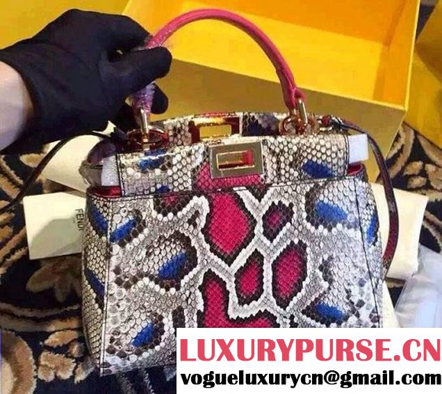 Fendi Python Mini Peekaboo Bag 2016