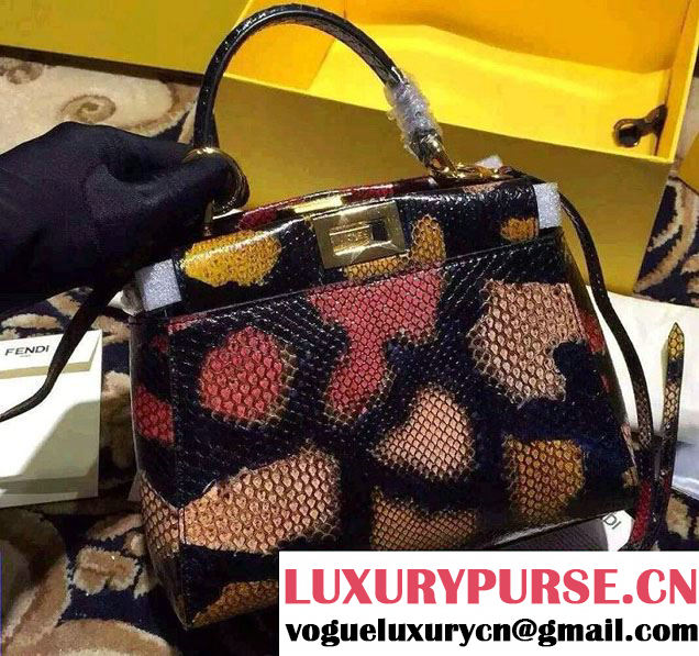 Fendi Python Mini Peekaboo Bag 2016