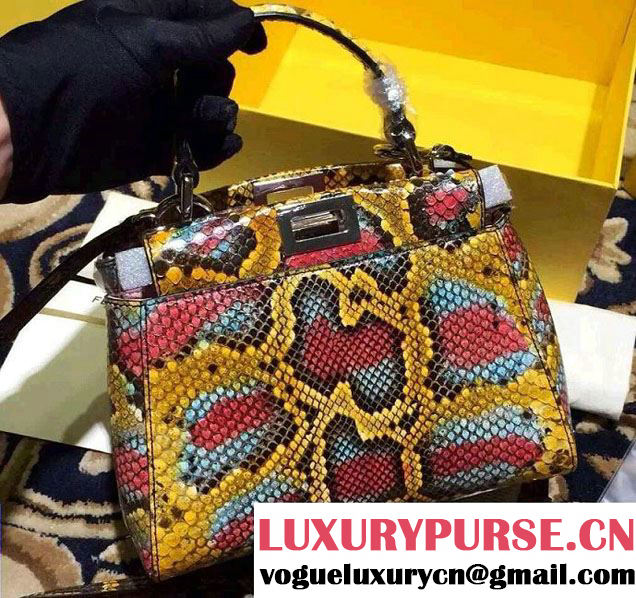 Fendi Python Mini Peekaboo Bag 2016