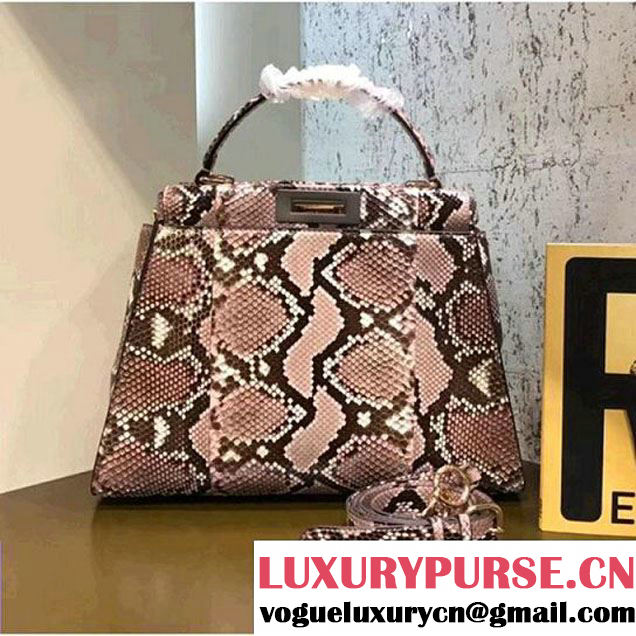 Fendi Regular Peekaboo Handbag In Python Leather 01 2018 (CL-8011751 )