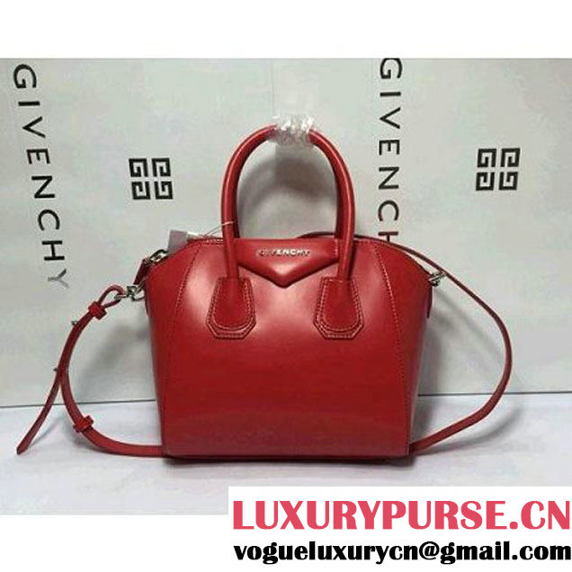 Givenchy Mini Antigona Tote Bag in Red Mirror Calfskin (KAIYIN-042209 )