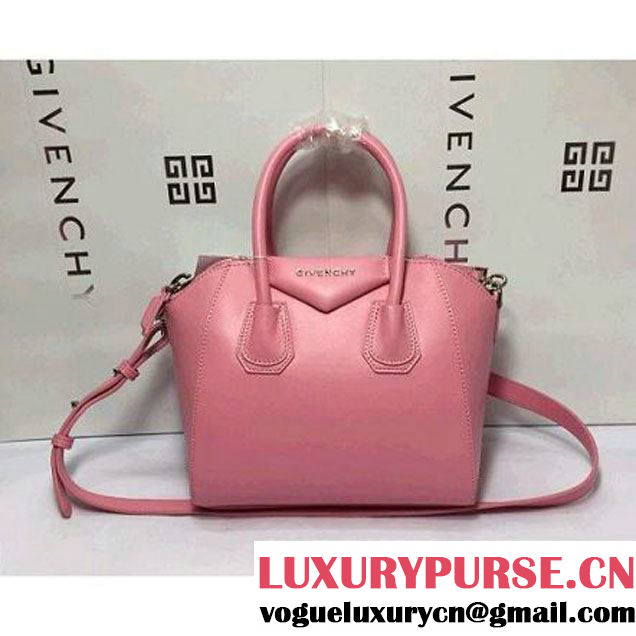 Givenchy Mini Antigona Tote Bag in Pink Smooth Calfskin (KAIYIN-042211 )