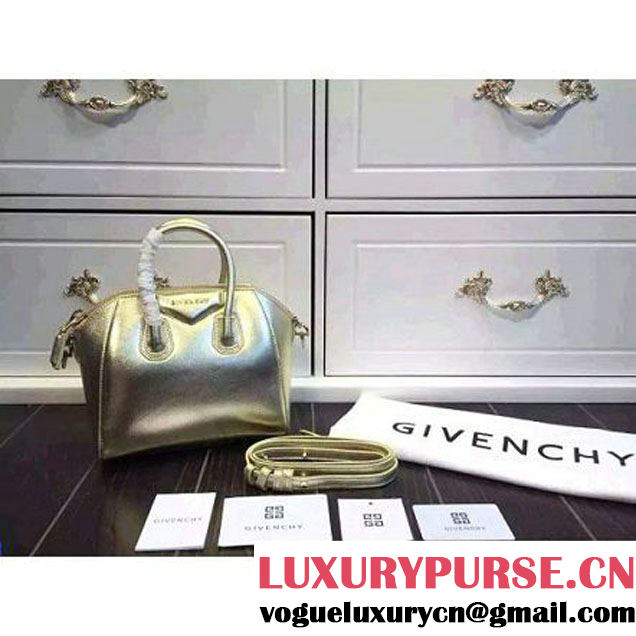 Givenchy Mini Antigona Tote Bag in Goatskin Gold (GAODE-082435 )