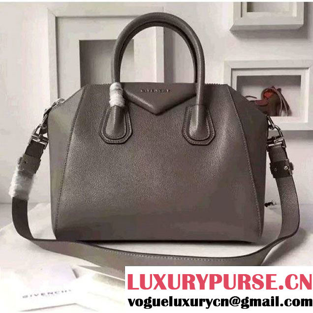 Givenchy Small/Medium Goatskin Antigona Bag in Dark Grey (6070894 )