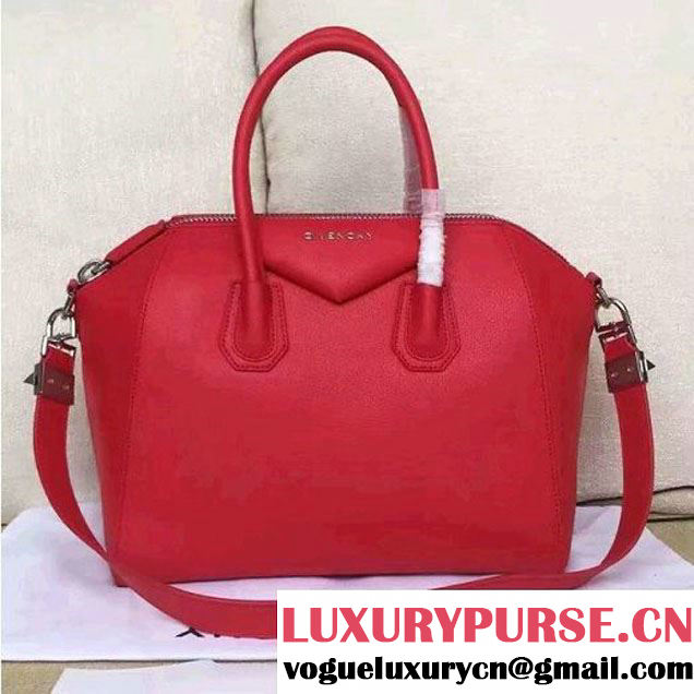 Givenchy Small/Medium Antigona Deer Veins Calfskin Bag in Red (JX-6071334 )