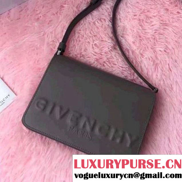 Givenchy Embossed Calf Leather Shoulder Bag Gray 2017 (YS-7102312 )