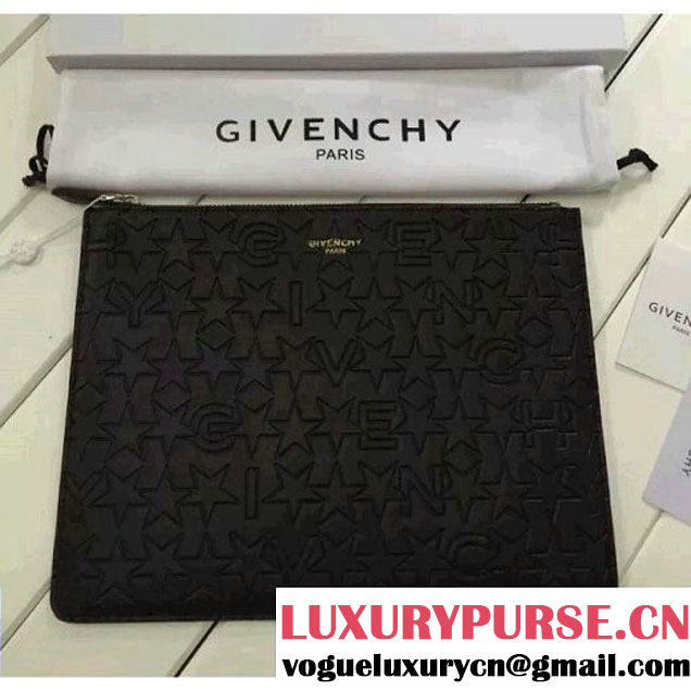 Givenchy Stars Embossing Small Pouch Clutch Bag In Smooth Calfskin 2016 (YS-6071555 )