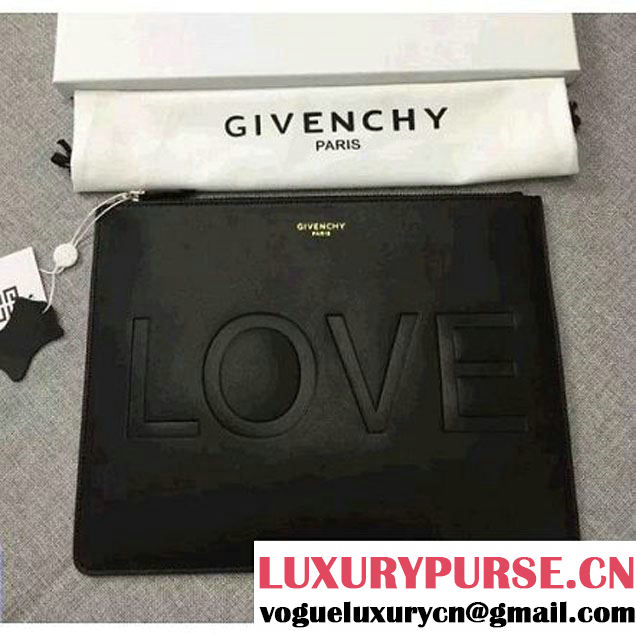 Givenchy Love Embossing Small Pouch Clutch Bag In Smooth Calfskin 2016 (YS-6071557 )