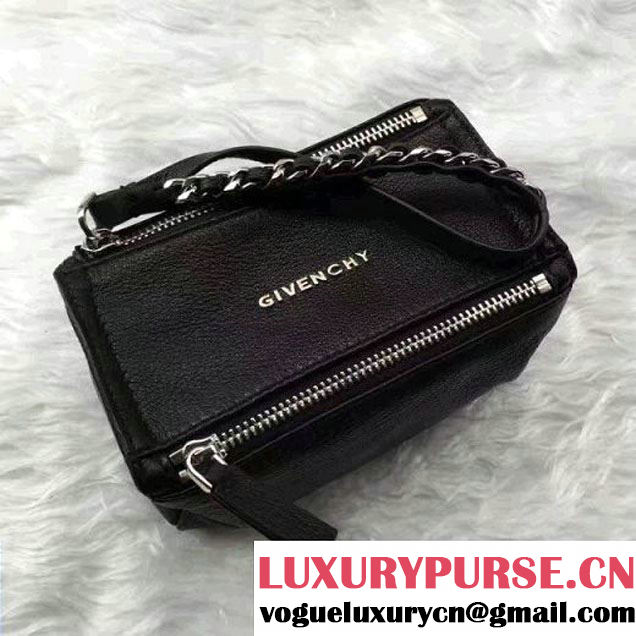 Givenchy Pandora Pouch Clutch Bag In Black Goatskin 2017 (YS-7032527 )