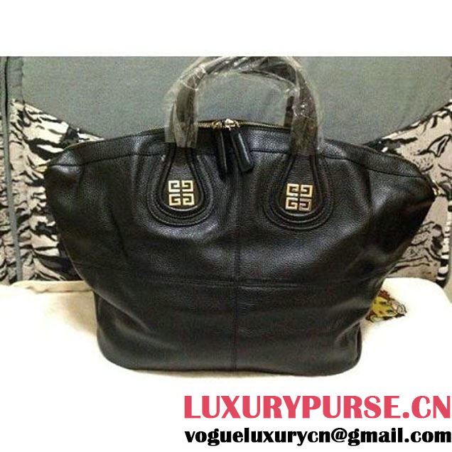 Givenchy Black Calfskin Nightingale Medium Bag With Gold Hardware (2B082-1981 )