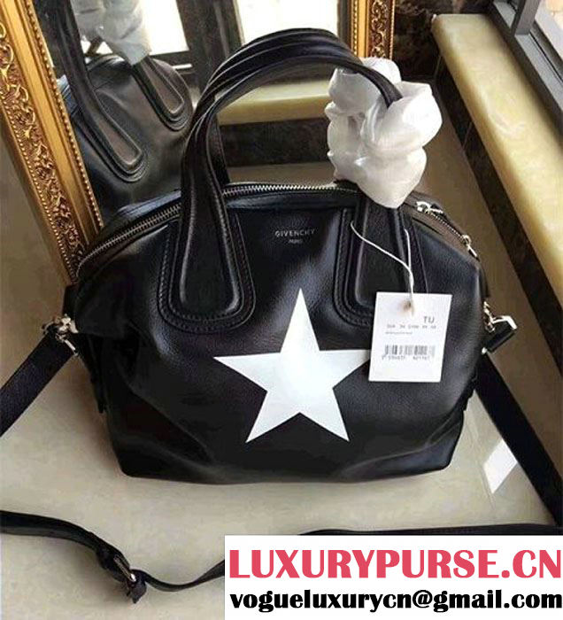 Givenchy Nightingale Star Print Small Tote Bag Black 2017