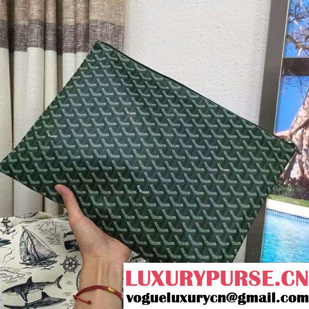 Goyard Medium Zipped Pouch In Green (1A171-6090236 )