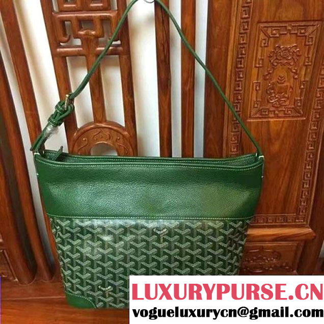 Goyard Leather and Canvas Shopping Bag Green (1A171-7062929 )