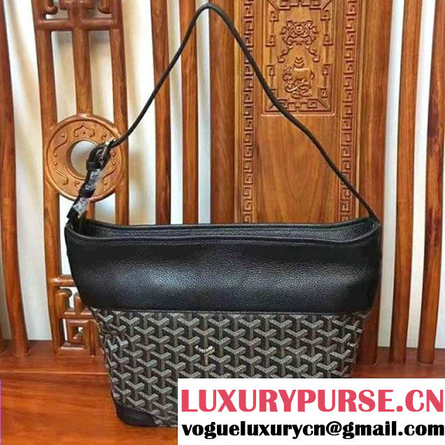 Goyard Leather and Canvas Shopping Bag Black (1A171-7062930 )