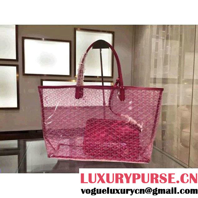 Goyard Saint Louis Transparent Shopping Tote Bag Rosy (1a178-6041858 )