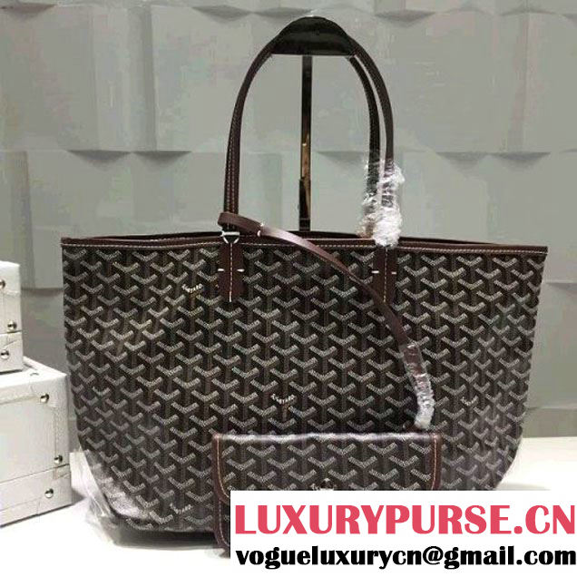 Goyard Medium/Large Shipping Tote Bag in Chocolate (1a178-6061234 )