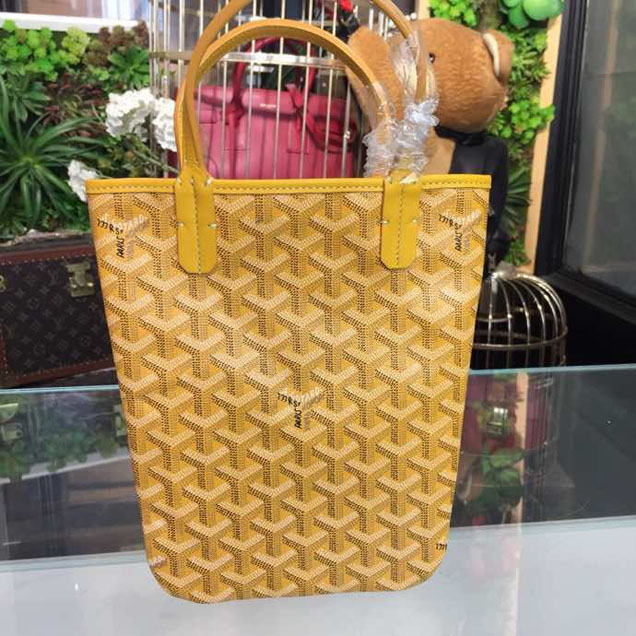 Goyard Mini Tote Bag 18cm Canvas Leather Spring Summer 2018 Collection Yellow