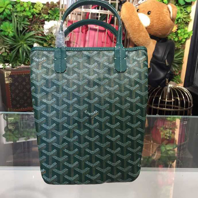 Goyard Mini Tote Bag 18cm Canvas Leather Spring Summer 2018 Collection Green