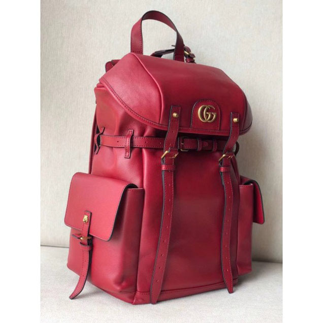 Gucci RE(BELLE) Leather Backpack Bag 526908 Red 2018