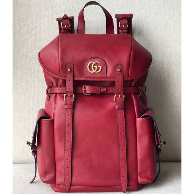 Gucci RE(BELLE) Leather Backpack Bag 526908 Red 2018