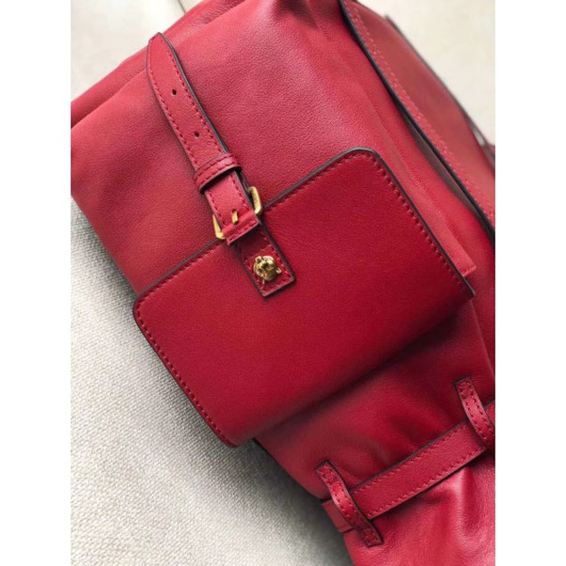 Gucci RE(BELLE) Leather Backpack Bag 526908 Red 2018