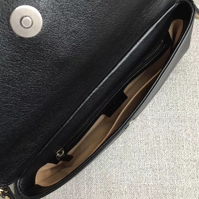 Gucci Python medium double shoulder bag 524822 black