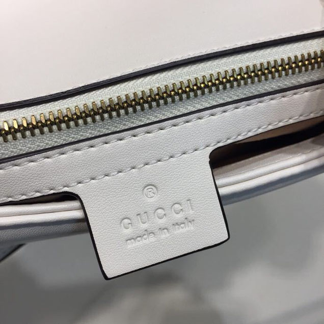 Gucci Marmont Matelasse Shoulder Bag 25cm 443496 Calfskin Leather Spring Summer 2018 Collection White