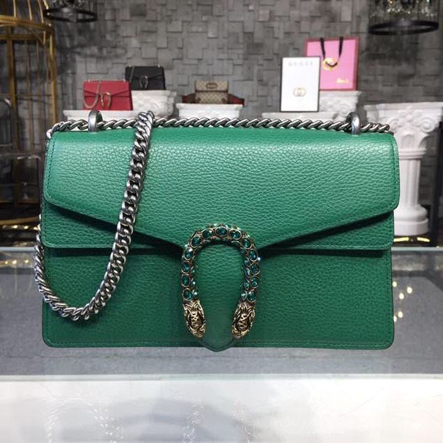 Gucci Dionysus Crystal Shoulder Bag 28cm 400249 Calfskin Leather Spring Summer 2018 Collection Green