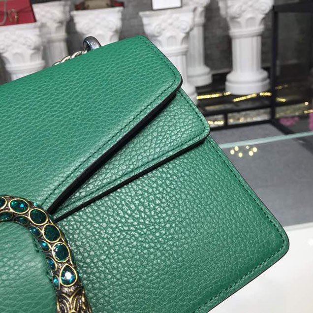 Gucci Dionysus Crystal Shoulder Bag 28cm 400249 Calfskin Leather Spring Summer 2018 Collection Green