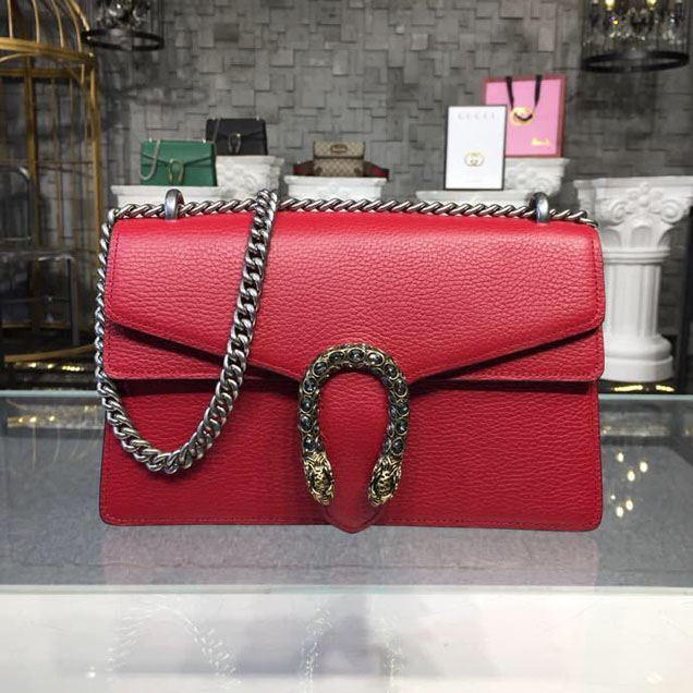 Gucci Dionysus Crystal Shoulder Bag 28cm 400249 Calfskin Leather Spring Summer 2018 Collection Red