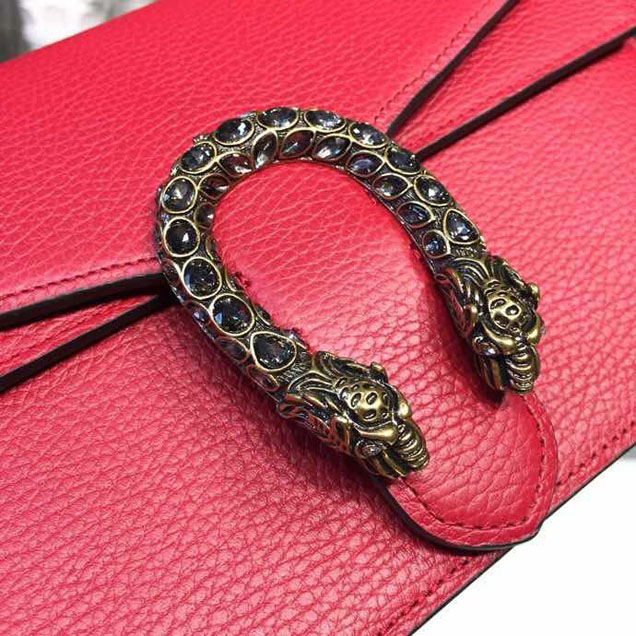 Gucci Dionysus Crystal Shoulder Bag 28cm 400249 Calfskin Leather Spring Summer 2018 Collection Red