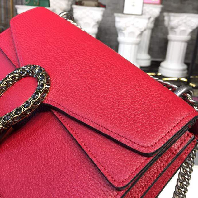 Gucci Dionysus Crystal Shoulder Bag 28cm 400249 Calfskin Leather Spring Summer 2018 Collection Red
