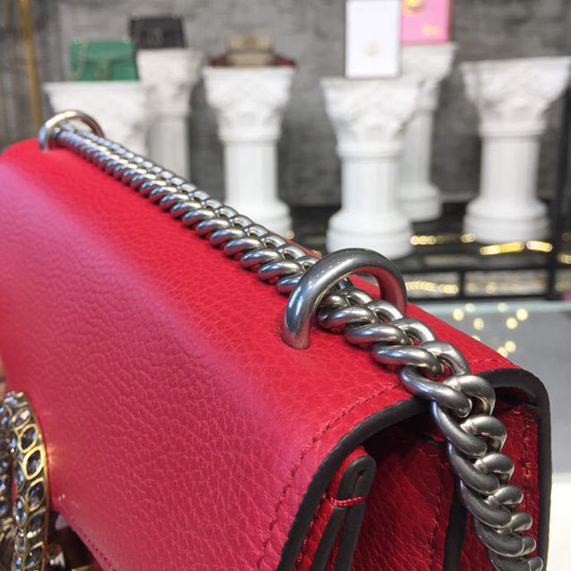 Gucci Dionysus Crystal Shoulder Bag 28cm 400249 Calfskin Leather Spring Summer 2018 Collection Red