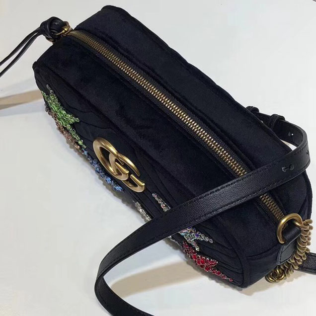 Gucci GG Marmont small shoulder bag 447632 9QIFT 1093 black
