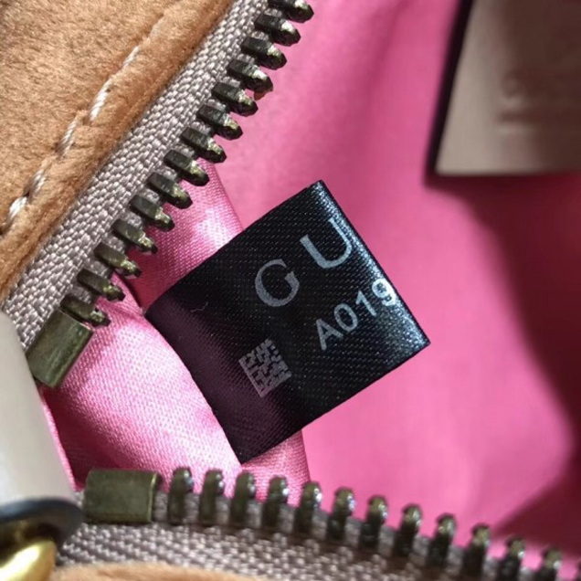 Gucci GG Marmont Matelassé Chevron Shoulder Small Bag 447632 Velvet Taupe 2018