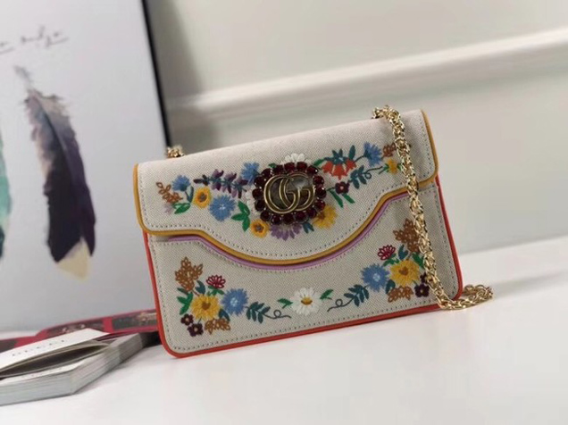 Gucci Dionysus GG original canvas super mini bag 499617 white