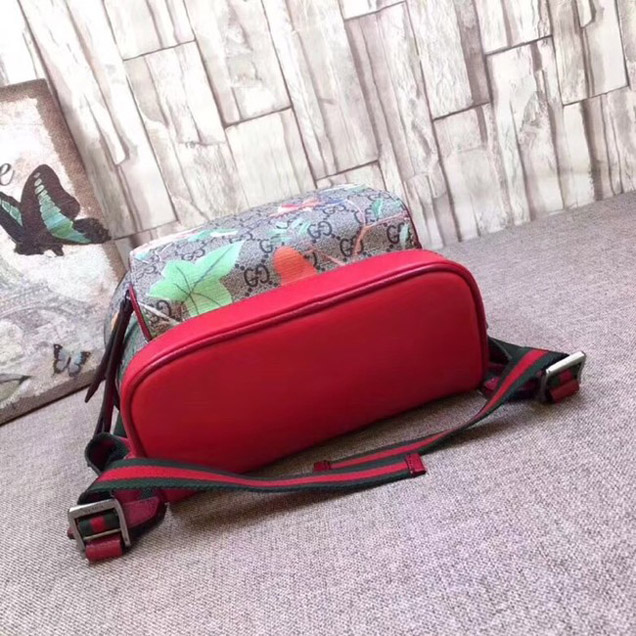 Gucci GG Supreme backpack Flower and bird 427042 red