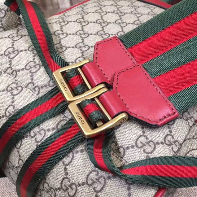 Gucci GG Supreme backpack snake 427042 red