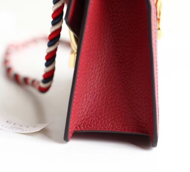 Gucci Sylvie GG Supreme canvas mini bag 470270 red