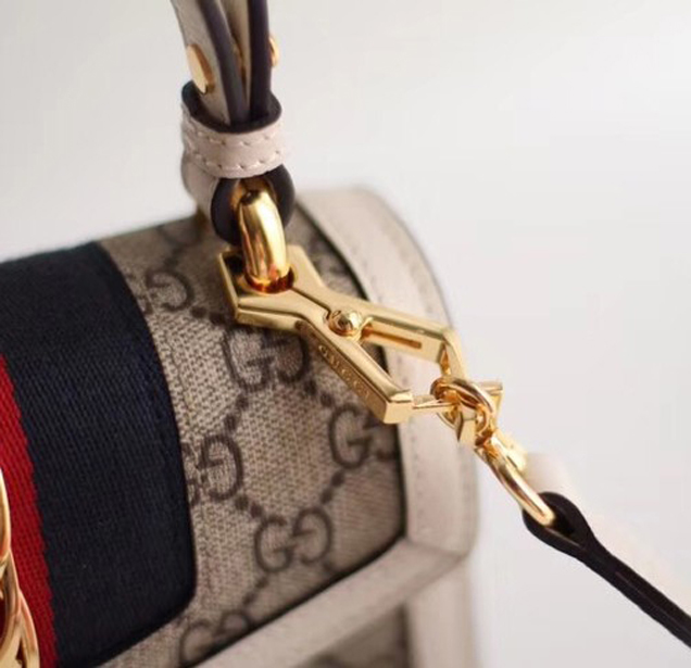 Gucci Sylvie GG Supreme canvas mini bag 470270 white