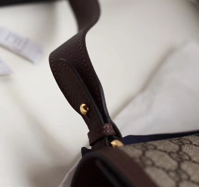 Gucci GG Supreme canvas Sylvie small shoulder bag 421882 brown
