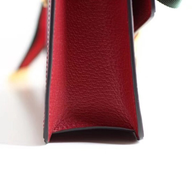 Gucci GG Supreme canvas Sylvie small shoulder bag 421882 Red