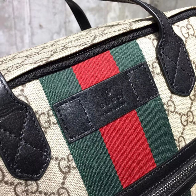 Gucci Web Trim GG Supreme Backpack Beige