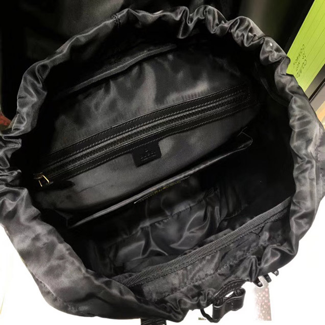 Gucci Mens Gucci-Dapper Dan Backpack 536413 Black GG Leather 2018